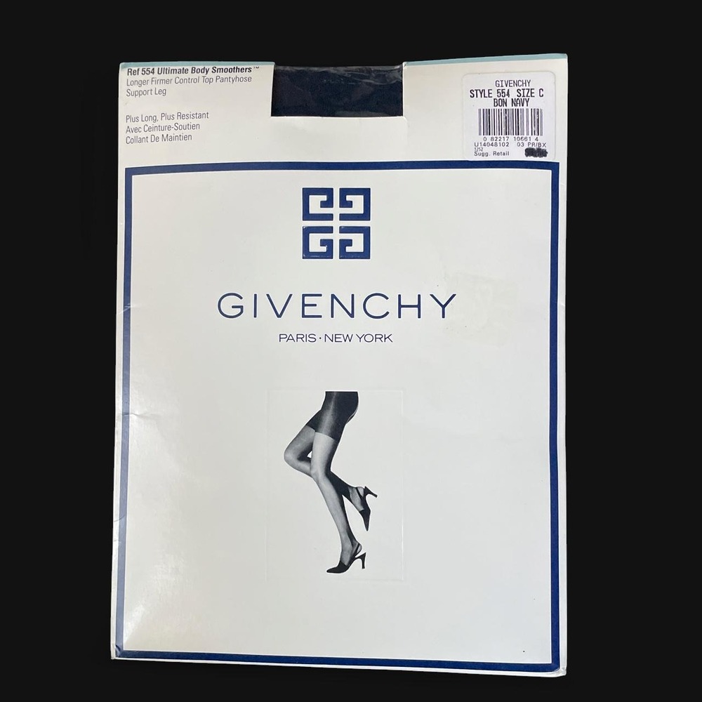 Vintage 1993 Deadstock Givenchy Style 554 Size C Bon Navy pantyhose